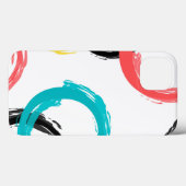 Kleurrijke, koele, moderne, trendy penseelcirkels Case-Mate iPhone case (Achterkant (horizontaal))