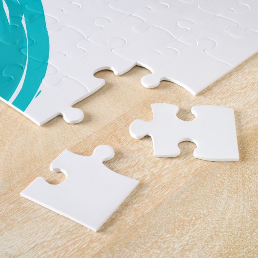 Kleurrijke, koele, moderne, trendy penseelcirkels legpuzzel (Zijkant)