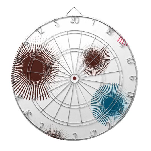 Kleurrijke, koele, trendomcirkels van stedelijke b dartbord (Voorkant)