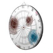 Kleurrijke, koele, trendomcirkels van stedelijke b dartbord (Voorkant Rechts)