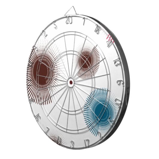 Kleurrijke, koele, trendomcirkels van stedelijke b dartbord (Voorkant Rechts)
