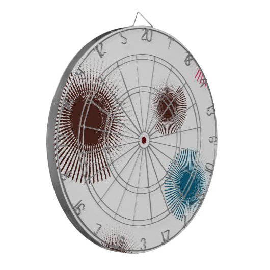 Kleurrijke, koele, trendomcirkels van stedelijke b dartbord (Voorkant Links)