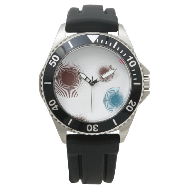 Kleurrijke, koele, trendomcirkels van stedelijke b horloge (Voorkant)