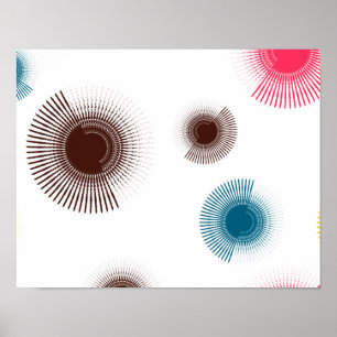 Kleurrijke, koele, trendomcirkels van stedelijke b poster