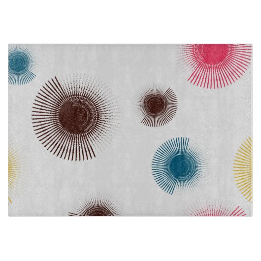 Kleurrijke, koele, trendomcirkels van stedelijke b snijplank (Voorkant)