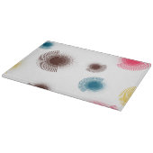 Kleurrijke, koele, trendomcirkels van stedelijke b snijplank (Hoek)