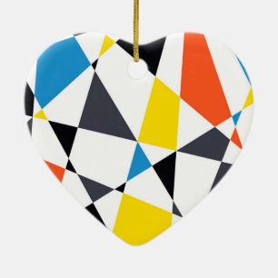 Kleurrijke, koele, trendy, moderne geometrische vo keramisch ornament