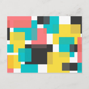 Kleurrijke, koele, trendy, urbane geometrische vor briefkaart