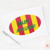 Kleurrijke Koffer Sticker (Envelop)