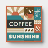 Kleurrijke koffie citaten fotoplaat (Voorkant)