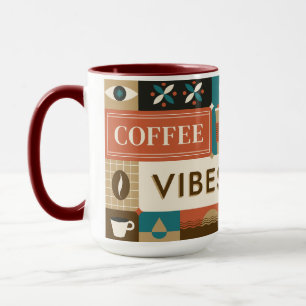 Kleurrijke koffie citaten mok