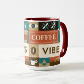 Kleurrijke koffie citaten mok (Voorkant rechts)