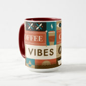 Kleurrijke koffie citaten mok (Voorkant links)