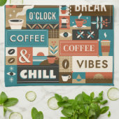 Kleurrijke koffie citaten theedoek (Gevouwen)