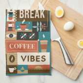 Kleurrijke koffie citaten theedoek (Quarter Fold)