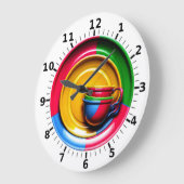 Kleurrijke koffie grote klok (Hoek)