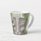 Kleurrijke koffiebeker, abstract Patterns Leaf, Tr Latte Mok (Rechterhoek)