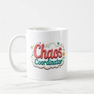 Kleurrijke koffiebeker voor chaoscoördinator koffiemok