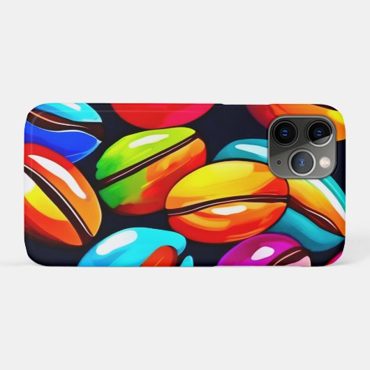 Kleurrijke Koffieboon Abstracte Kunst Case-Mate iPhone Case (Achterkant (horizontaal))