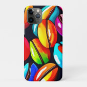 Kleurrijke Koffieboon Abstracte Kunst Case-Mate iPhone Case (Achterkant)