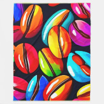 Kleurrijke Koffieboon Abstracte Kunst