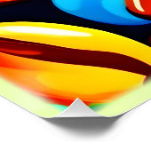 Kleurrijke koffieboon Abstracte kunst Perfect Poster (Hoek)