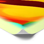 Kleurrijke koffieboon Abstracte kunst Poster (Hoek)