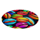Kleurrijke koffieboon Abstracte kunst Snijplank (Hoek)