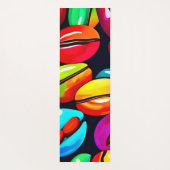 Kleurrijke koffieboon Abstracte kunst Yogamat (Achterkant)