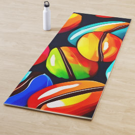 Kleurrijke koffieboon Abstracte kunst Yogamat