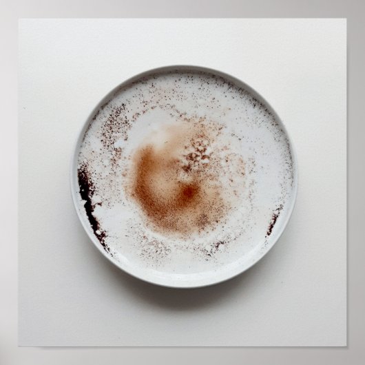 Kleurrijke koffiedik textuur abstracte kunst 19 poster (Voorkant)