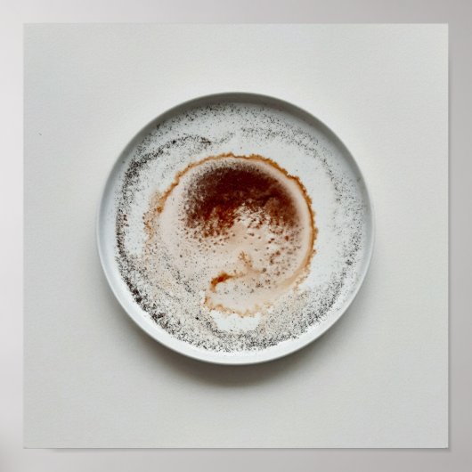 Kleurrijke koffiedik textuur abstracte kunst 20 poster (Voorkant)