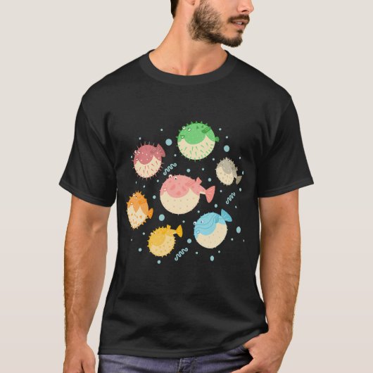 Kleurrijke Kogelvis T-shirt (Voorkant)