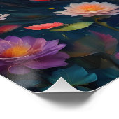 Kleurrijke Koi Fish no 1 Glanzend Poster (Hoek)