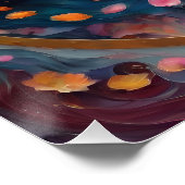 Kleurrijke Koi Fish no 2 Glanzend Poster (Hoek)