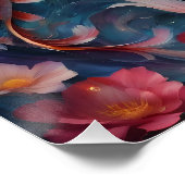 Kleurrijke Koi Fish no 4 Glanzend Poster (Hoek)