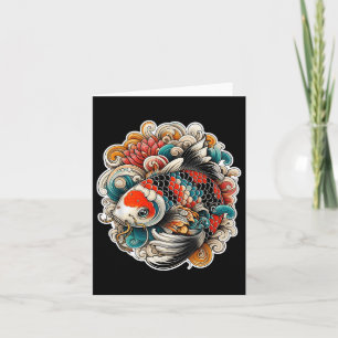 Kleurrijke Koi Fish Tattoo Design Japanese Art Nis Kaart
