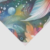 Kleurrijke Koi Fish Waterverf Sinaasappel Decoupag Tissuepapier (Detail)