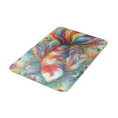 Kleurrijke Koi Fish Whimsical Waterverf Sinaasappe Badmat (Gekanteld)