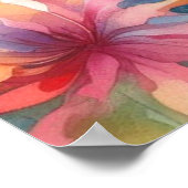 Kleurrijke Koi Fish Whimsical Waterverf Sinaasappe Poster (Hoek)