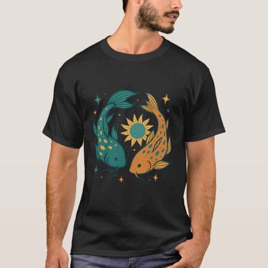 Kleurrijke Koi Unisex T-shirt (Voorkant)