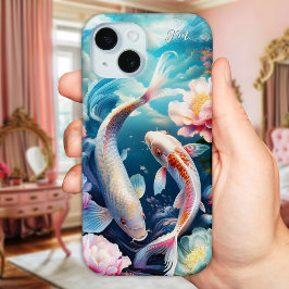 Kleurrijke Koi vis Japans iPhone 15 Case