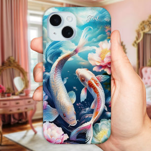 Kleurrijke Koi vis Japans iPhone 15 Case