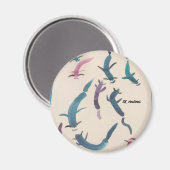Kleurrijke koi vis magneet (Voorkant / Achterkant)