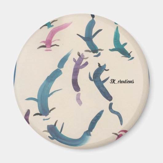 Kleurrijke koi vis magneet (Voorkant)