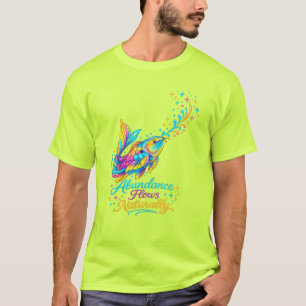 Kleurrijke Koi Vis Overvloed Stroomt Natuurlijk T- T-shirt