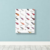 Kleurrijke Koi Vis Variëteiten Nishikigoi Aziatisc Canvas Afdruk (Insitu (Houten vloer))