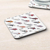 Kleurrijke Koi Vis Variëteiten Nishikigoi Aziatisc Onderzetter (Linkerzijde)