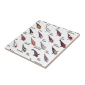 Kleurrijke Koi Vis Variëteiten Nishikigoi Aziatisc Tegeltje (Zijkant)