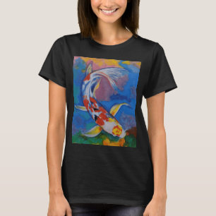 Kleurrijke Koi Vissen Schildering T-shirt